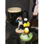 Carlton ware Guinness Toucan and Zookeeper with tankard Catalogue only, live bidding available via