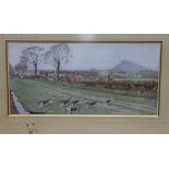 After Cecil Aldin (1870-1935), "The Cheshire Hounds (away for Tattenhall)", limited edition colour