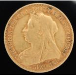 Victoria 1900 half sovereign.