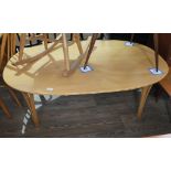 A Danish Superellipse coffee table designed by Bruno Mathsson & Piet Hein for Fritz Hansen circa