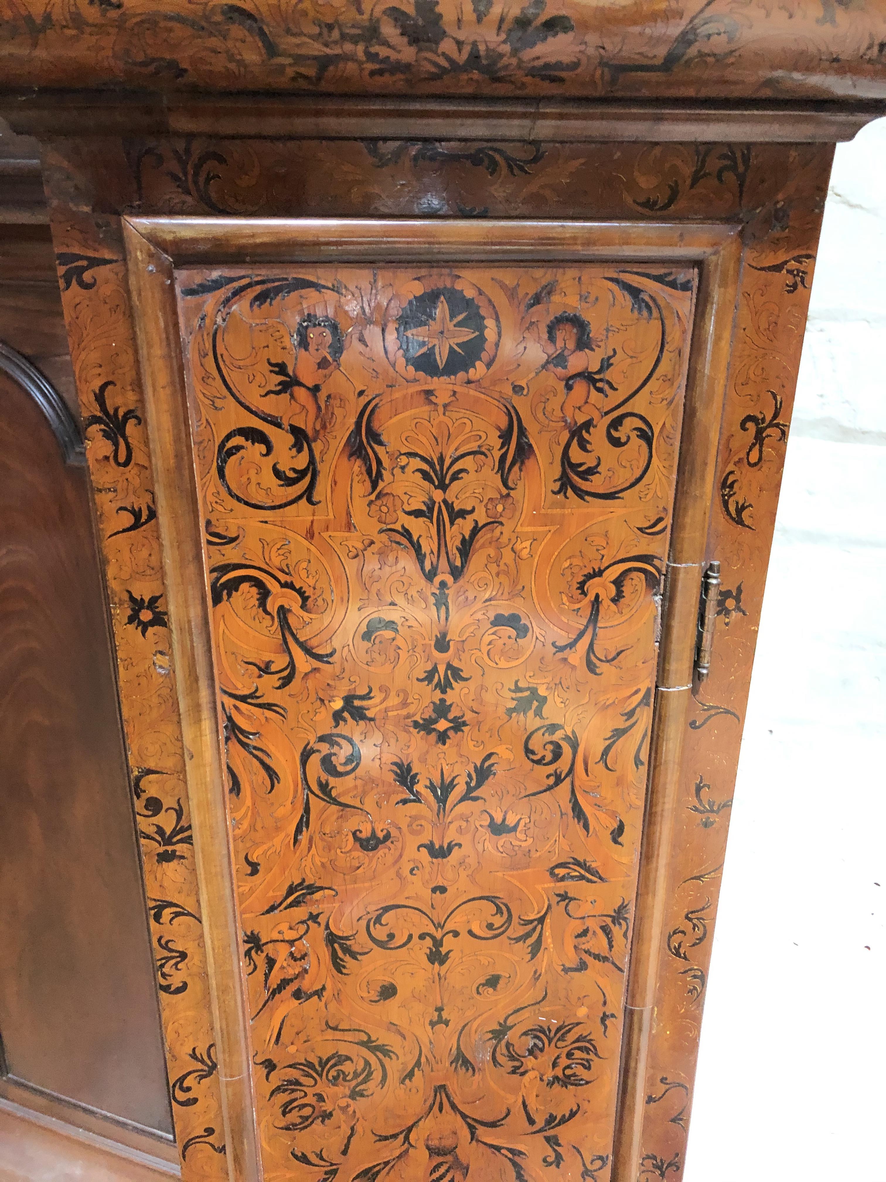 A William & Mary/Queen Anne eight day long case clock with arabesque marquetry inlaid case, hood - Image 34 of 46