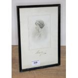 Princess Mary signed presentation photograph, dated 1921, glazed and framed, gross 19cm x 27cm.