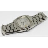 A 1977 Omega Seamaster Quartz stainless steel wristwatch 196.0090 with signed silvered dial, hour