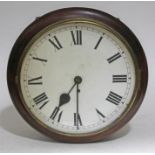 A single fusee wire driven round wall clock, total diam. 36.5cm. Condition: dial with minor marks