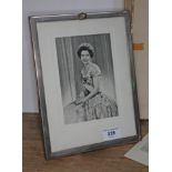 Frederica of Hanover, signed presentation photograph, with letter, glazed and frame marked '900',