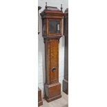 A fine quality 18th century walnut long case clock (case only), probably London, height 220cm.