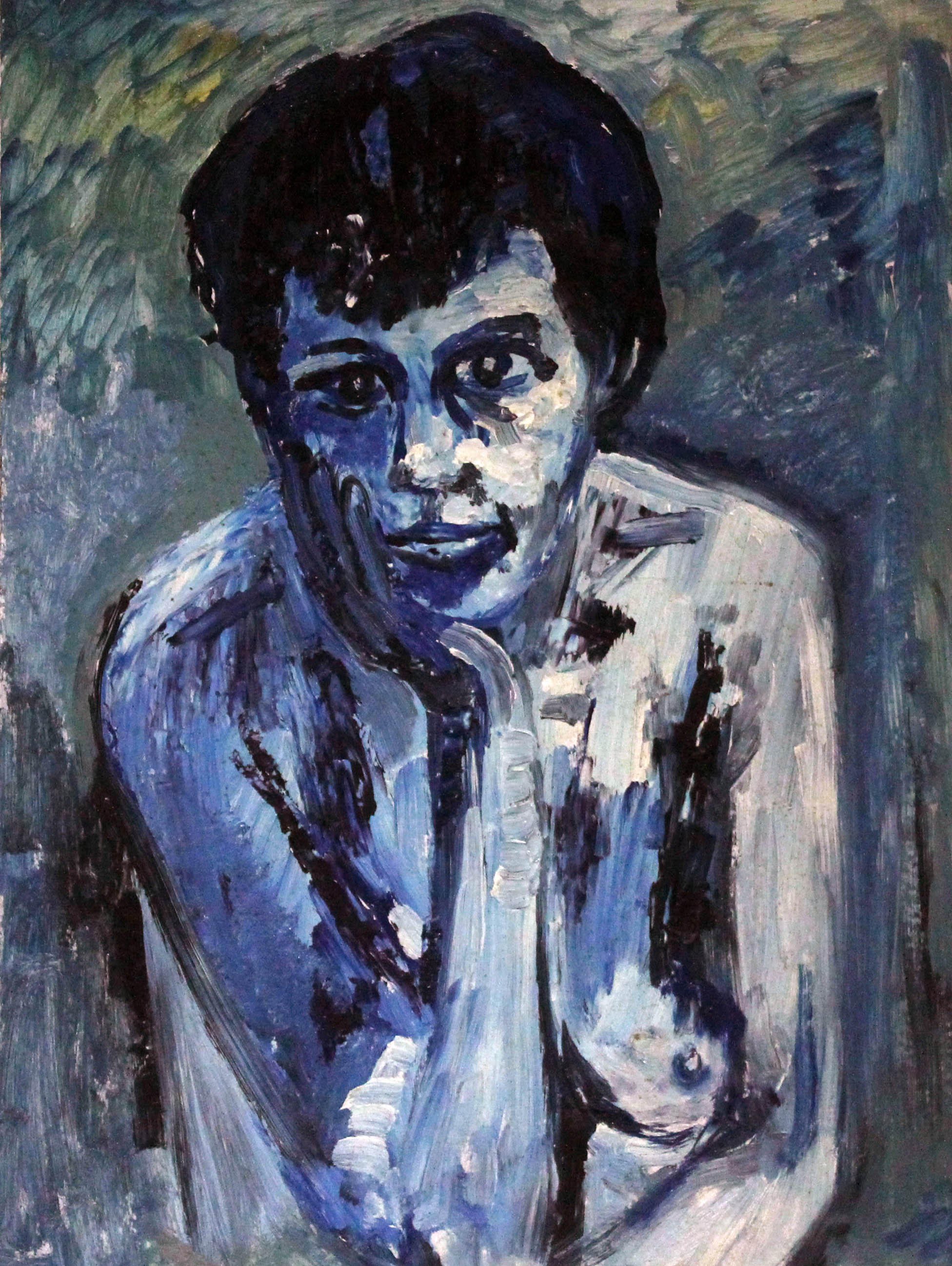 James Lawrence Isherwood (1917-1989), "Nude Joan", oil on board, 45.5cm x 60.5cm, unsigned, titled