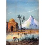 Henry Stanton Lynton (British fl. 1886-1904), North African scene, watercolour, 37.5cm x 53cm,