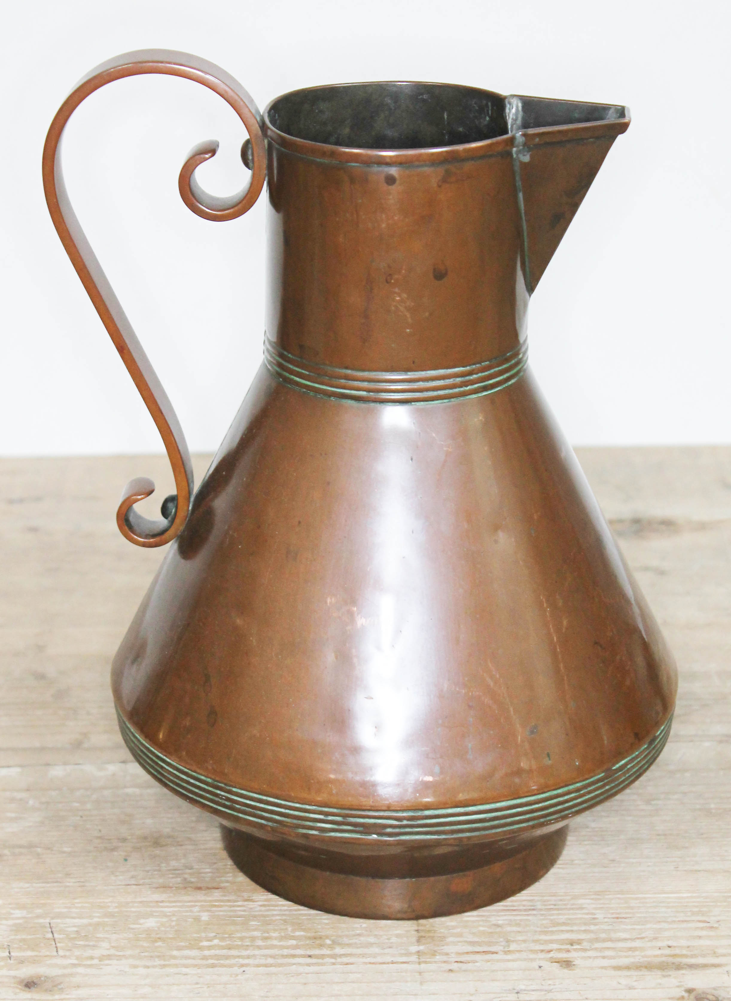 A large Aesthetic style jug by Henry Fearncombe & Co, in the manner of Christopher Dresser,