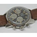 A vintage stainless steel Enicar Sherpa Graph 300 'Jim Clark' chronograph wristwatch reference 072-