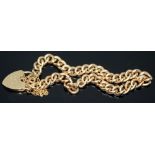 A hallmarked 9ct gold link bracelet, length 17cm, wt. 15.76g.