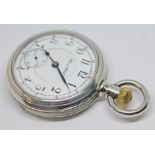 A coin silver cased Illinois Watch Co. 'Bunn Special' pocket watch, circa 1902, with signed white
