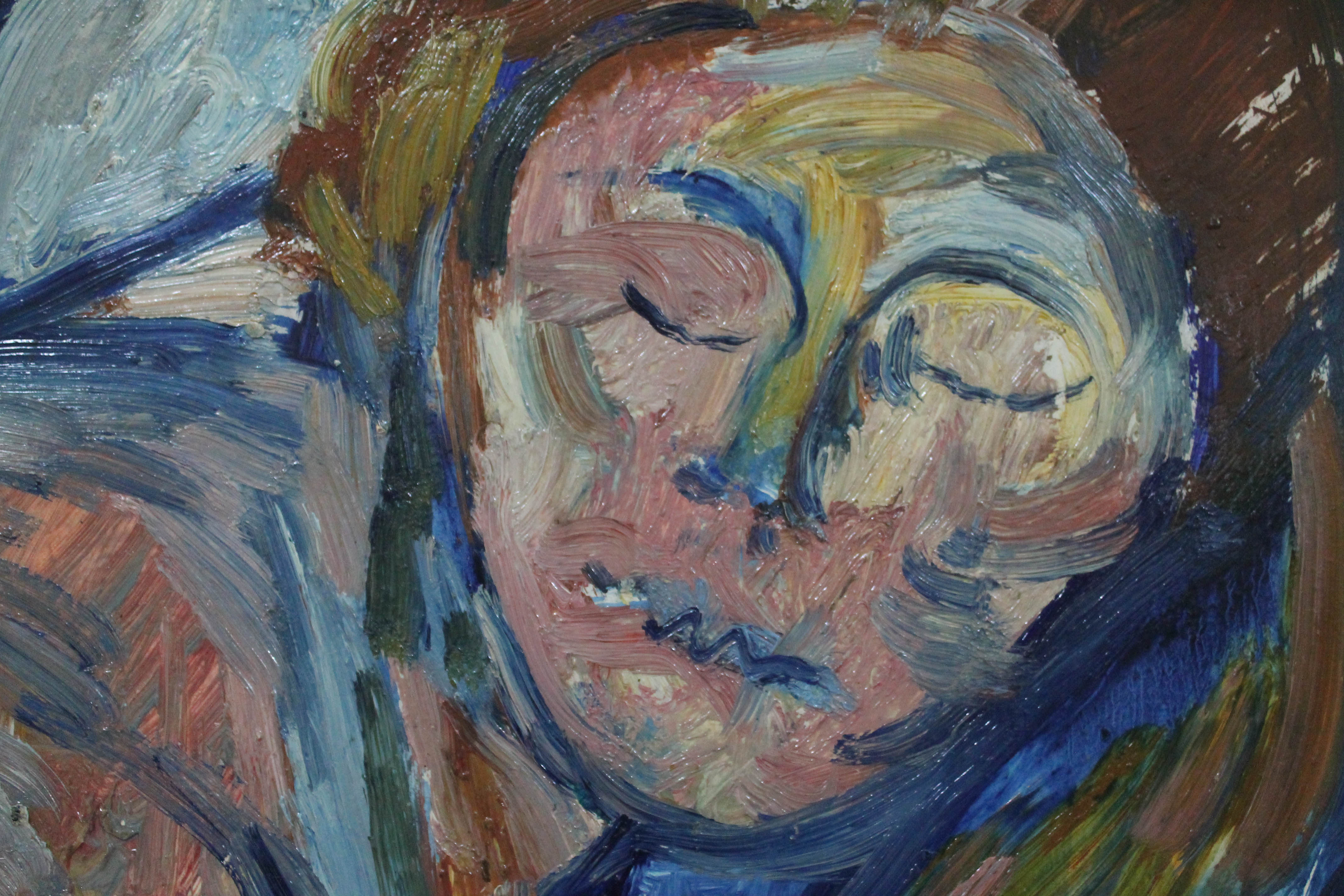 James Lawrence Isherwood (1917-1989), "Sleeping Woman", oil on board, 40.5cm x 50.5cm, titled verso, - Image 5 of 5