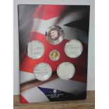 Winston Churchill Inspiration to a Nation commemorative coin set including a 24ct gold proof £10