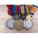 A WWI trio comprising Distinguished Conduct Medal, British War and Victory awarded to 201697