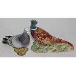 Two Beswick model birds; Pidgeon and Pheasant. Condition - good, no damage/restoration, minor wear.