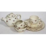 A Clarice Cliff Newport pottery tea for one tea set, number 840076. Condition - good, no damage or