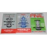 Three football programmes finals.