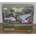 A boxed Corgi Aviation Archive Flight Line collection 1:32 scale die-cast aircraft model P-51D