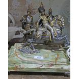 A group of three Italian silvered and gilt bronze military figures, each signed 'Gippe Vasani' and