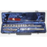 A Rundall silver plated flute in hard case.