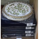 4 boxed Royal Crown Derby plates including 3x Diamond Jubilee Gadroon plates and a Royal Weddind W &