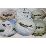 A collection of six large RAF commemorative plates including a limited edition 40th anniversary