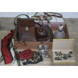 A mixed lot comprising a Zeiss Ikon and a Kodak, four hallmarked silver topped/collar bottles,