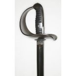 A troopers sword, the blade stamped 'GEB R. WEYERSBERG SOLINGEN', blade length 87cm.