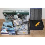 Six boxed diecast model aircraft comprising two Oxford 1:72 scale Front Line Fighters, A Corgi 100