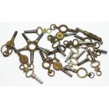 A quantity of pocket watch keys.