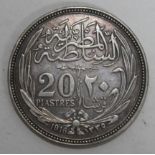 An Egyptian 20 piastres 1916.