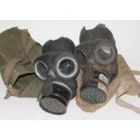 Two WWII gas masks.