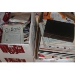 2 boxes containing copies of The Strad (violin), and Strings magazines.