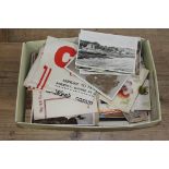 A box of postcards.