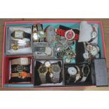 A quantity of modern wristwatches.