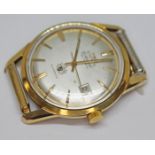 A 1960s gold plated Technos automatic wristwatch with champagne dial signed Everite Goldshield, gold