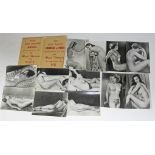A group of twelve French nude photographs, 15cm x 10cm each, in folder entitled 'Les plus beaux
