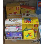 A collection of misc Lego, mainly kits - 9 boxes. Lot also includes Beetle game, Tangrams, and