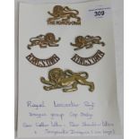 Royal Lancaster King's Own badges.
