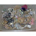 A box of costume jewellery.