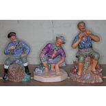 Three Royal Doulton figures - The Lobster Man HN2317, Beachcomber HN2487, and Dreamweaver HN2283 All