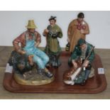 Four Royal Doulton figures including The Laird HN2361; The Master HN2325; Thanksgiving HN2446; The