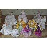 A group of 10 Royal Doulton figures including Loretta HN2337; Wedding Vows HN2750; Day Dreams