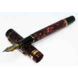 A vintage Parker fountain pen with nib marked '18K' and '750'. Condition - good, no splits/cracks,