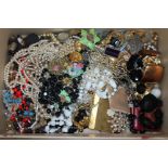 A box of costume jewellery.