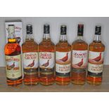 Six bottles of The Famous Grouse blended Scotch whisky, 40% 1ltr, all sealed, levels mid neck to