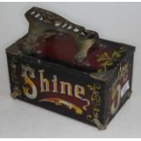 A vintage shoe shine box.