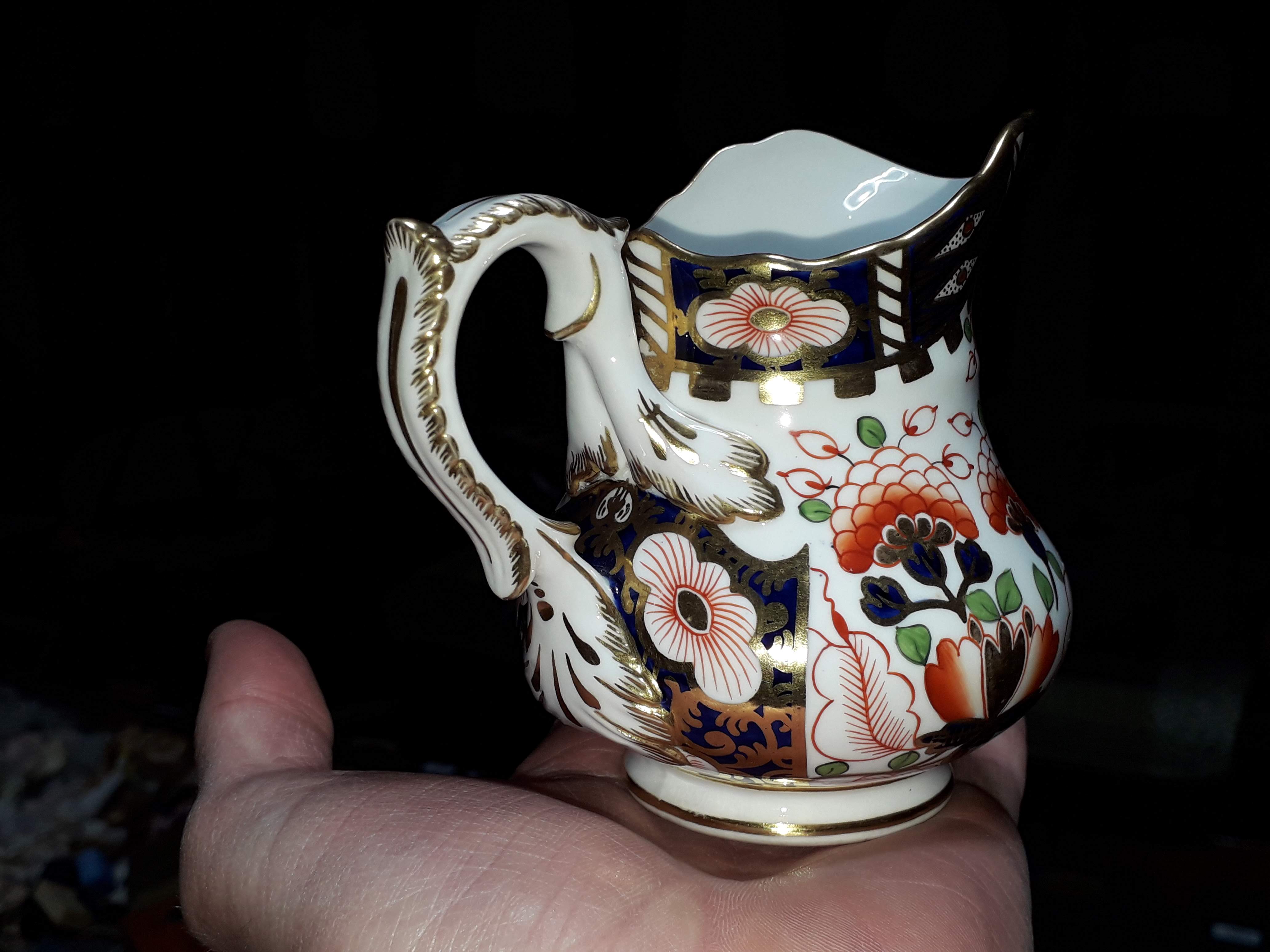 A box of mixed porcelain and pottery including Derby, Royal Crown Derby, Mason's, a West German - Image 10 of 20