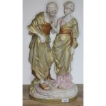 A large Royal Dux figure group of a Roman courting couple, model number 11772 22, height 54cm.